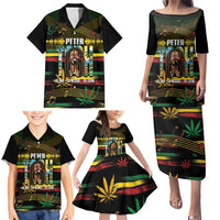 Jamaica Reggae Legend Tosh Family Matching Puletasi and Hawaiian Shirt Cannabis Pattern - Wonder Print Shop