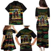 Jamaica Reggae Legend Tosh Family Matching Puletasi and Hawaiian Shirt Cannabis Pattern - Wonder Print Shop