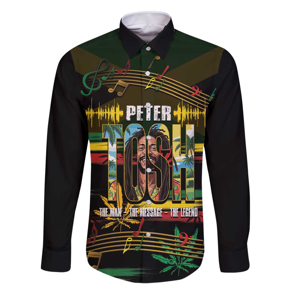 Jamaica Reggae Legend Tosh Family Matching Short Sleeve Bodycon Dress and Hawaiian Shirt Cannabis Pattern - Wonder Print Shop