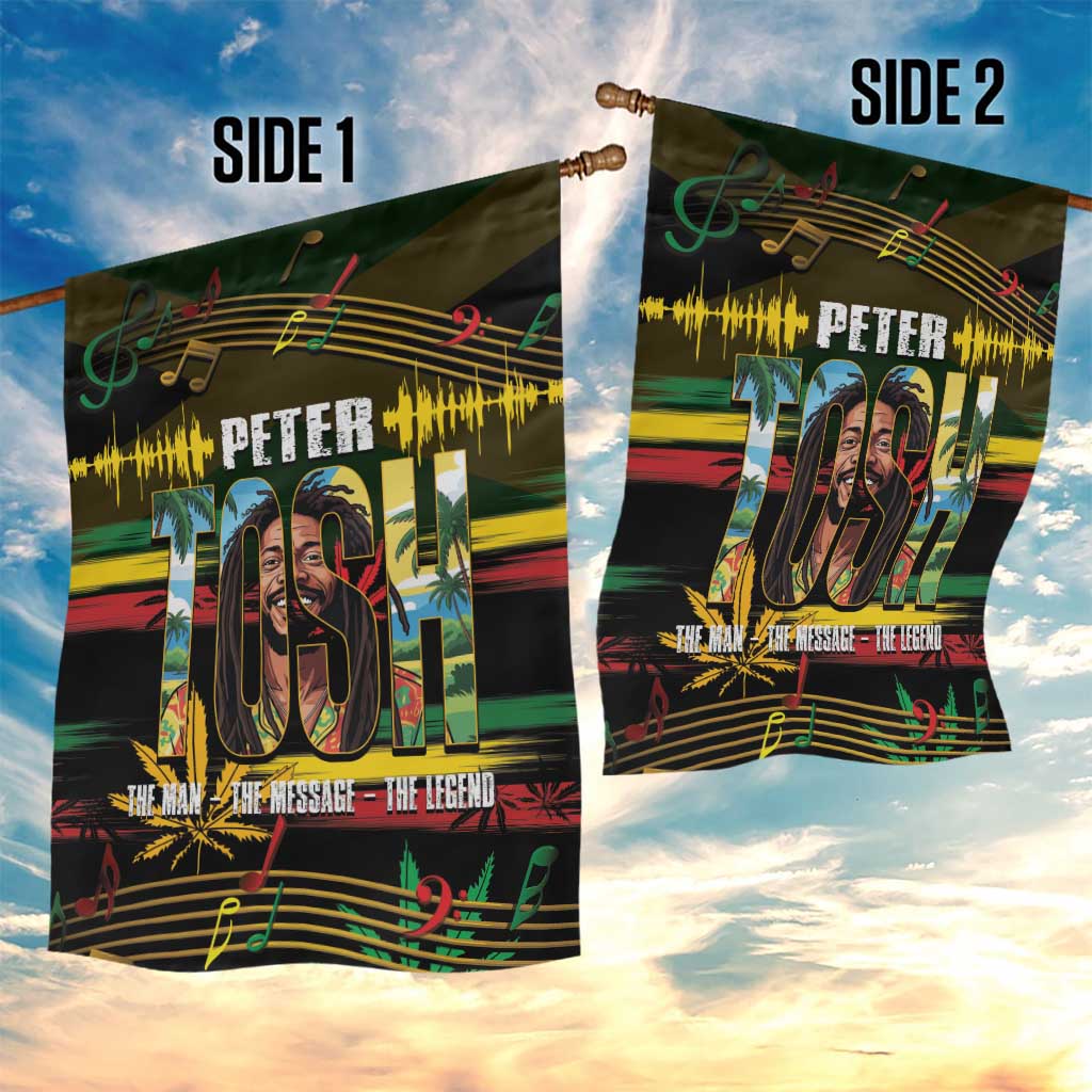 Jamaica Reggae Legend Tosh Garden Flag Cannabis Pattern - Wonder Print Shop
