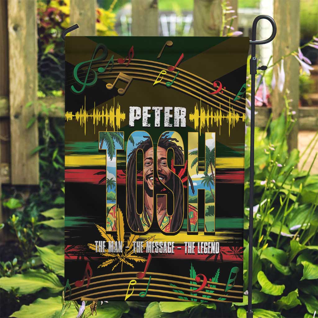 Jamaica Reggae Legend Tosh Garden Flag Cannabis Pattern - Wonder Print Shop