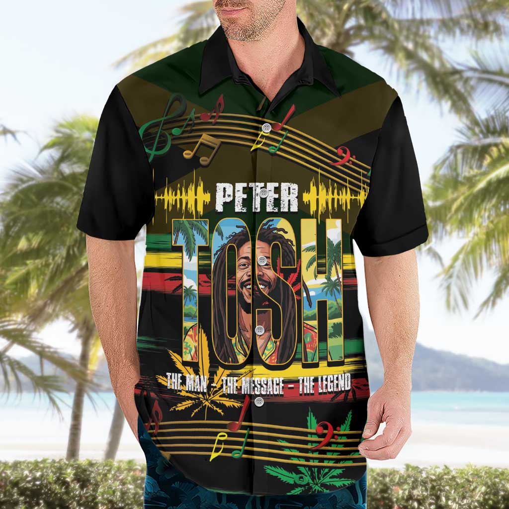 Jamaica Reggae Legend Tosh Hawaiian Shirt Cannabis Pattern - Wonder Print Shop