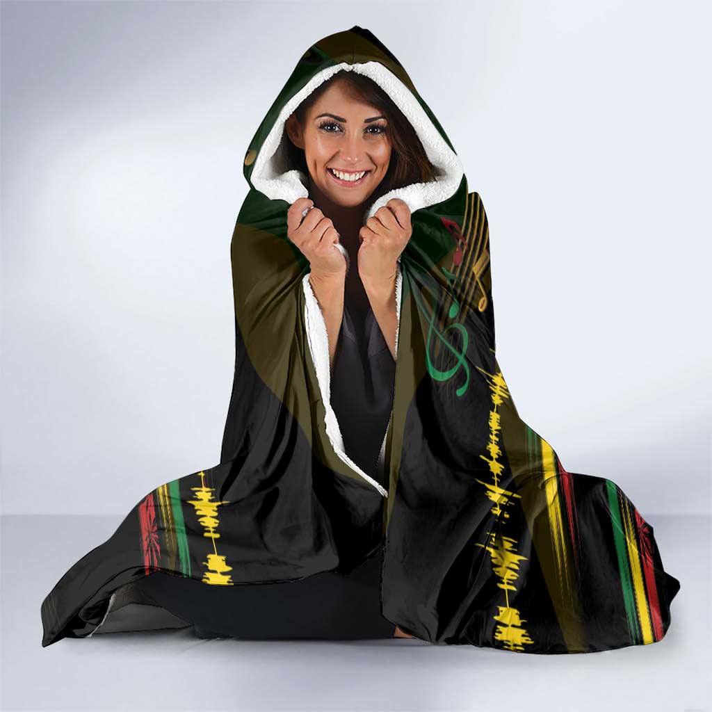 Jamaica Reggae Legend Tosh Hooded Blanket Cannabis Pattern - Wonder Print Shop