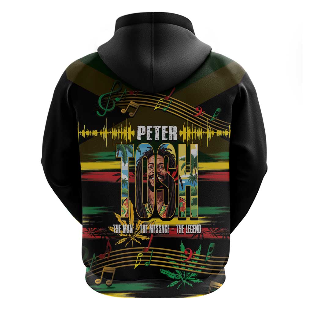 Jamaica Reggae Legend Tosh Hoodie Cannabis Pattern - Wonder Print Shop