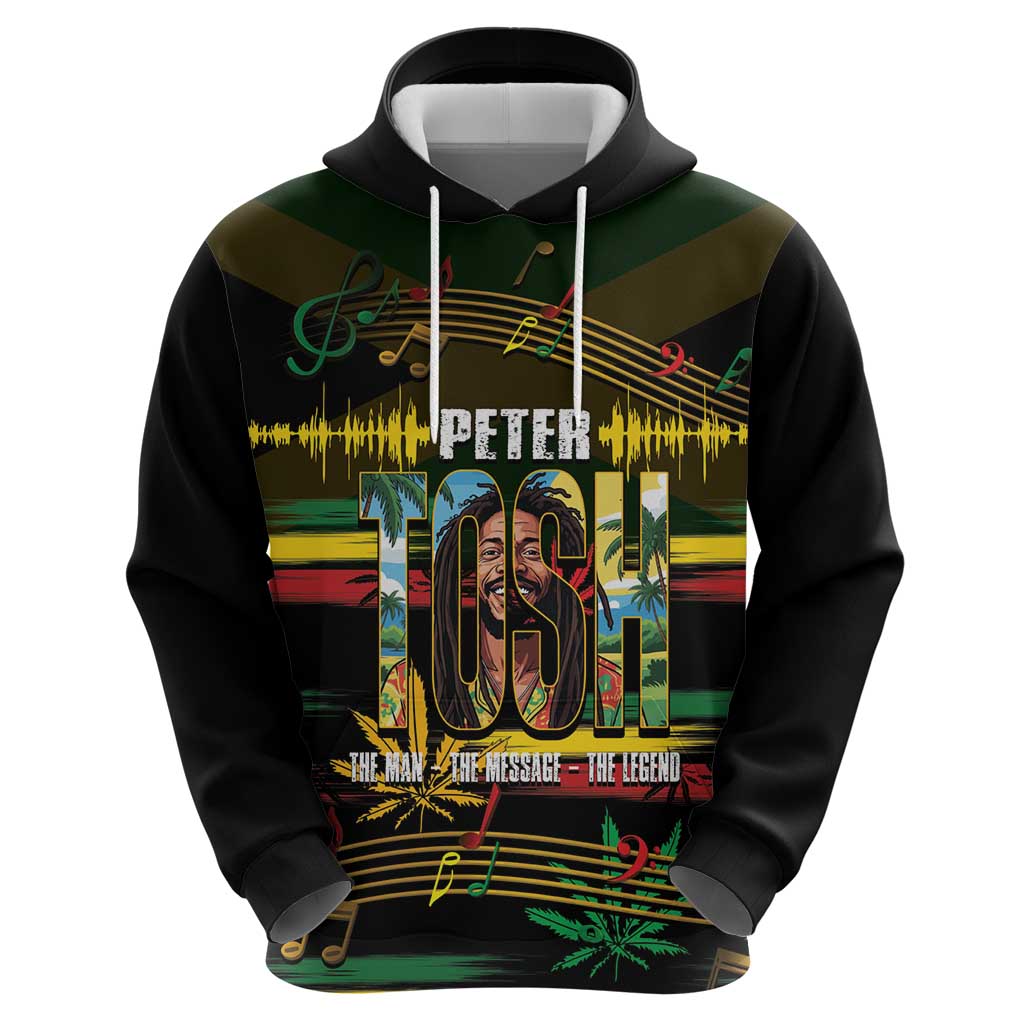 Jamaica Reggae Legend Tosh Hoodie Cannabis Pattern - Wonder Print Shop