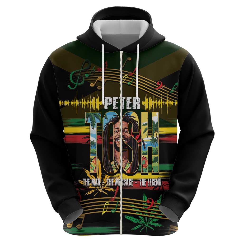 Jamaica Reggae Legend Tosh Hoodie Cannabis Pattern - Wonder Print Shop