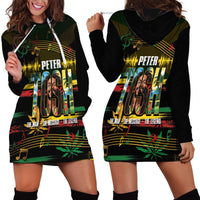 Jamaica Reggae Legend Tosh Hoodie Dress Cannabis Pattern - Wonder Print Shop