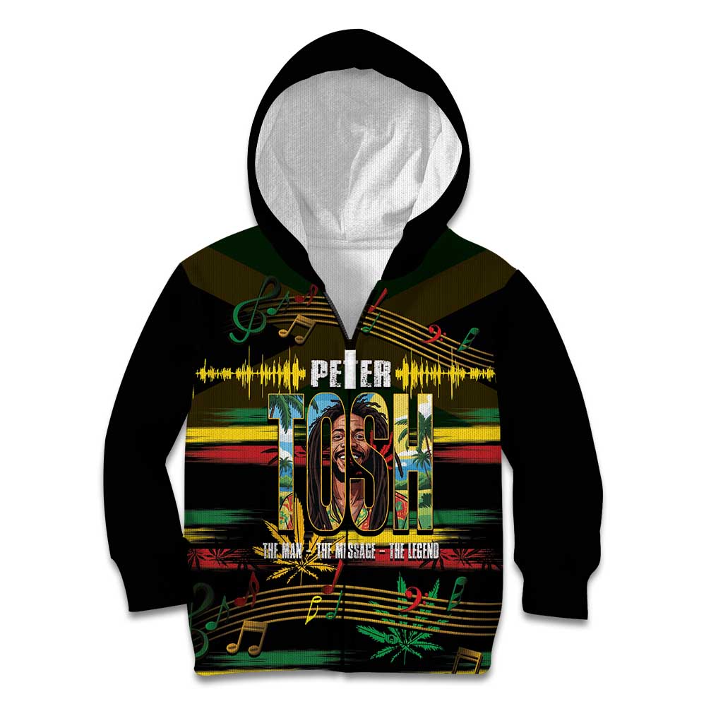 Jamaica Reggae Legend Tosh Kid Hoodie Cannabis Pattern - Wonder Print Shop