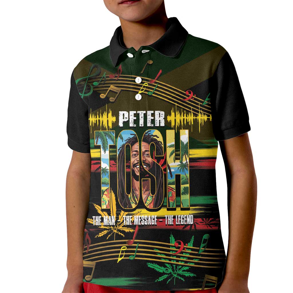 Jamaica Reggae Legend Tosh Kid Polo Shirt Cannabis Pattern - Wonder Print Shop