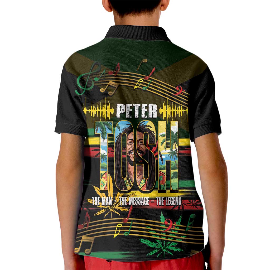 Jamaica Reggae Legend Tosh Kid Polo Shirt Cannabis Pattern - Wonder Print Shop