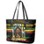 Jamaica Reggae Legend Tosh Leather Tote Bag Cannabis Pattern - Wonder Print Shop