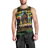 Jamaica Reggae Legend Tosh Men Tank Top Cannabis Pattern - Wonder Print Shop
