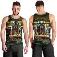 Jamaica Reggae Legend Tosh Men Tank Top Cannabis Pattern - Wonder Print Shop