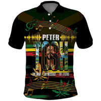 Jamaica Reggae Legend Tosh Polo Shirt Cannabis Pattern - Wonder Print Shop