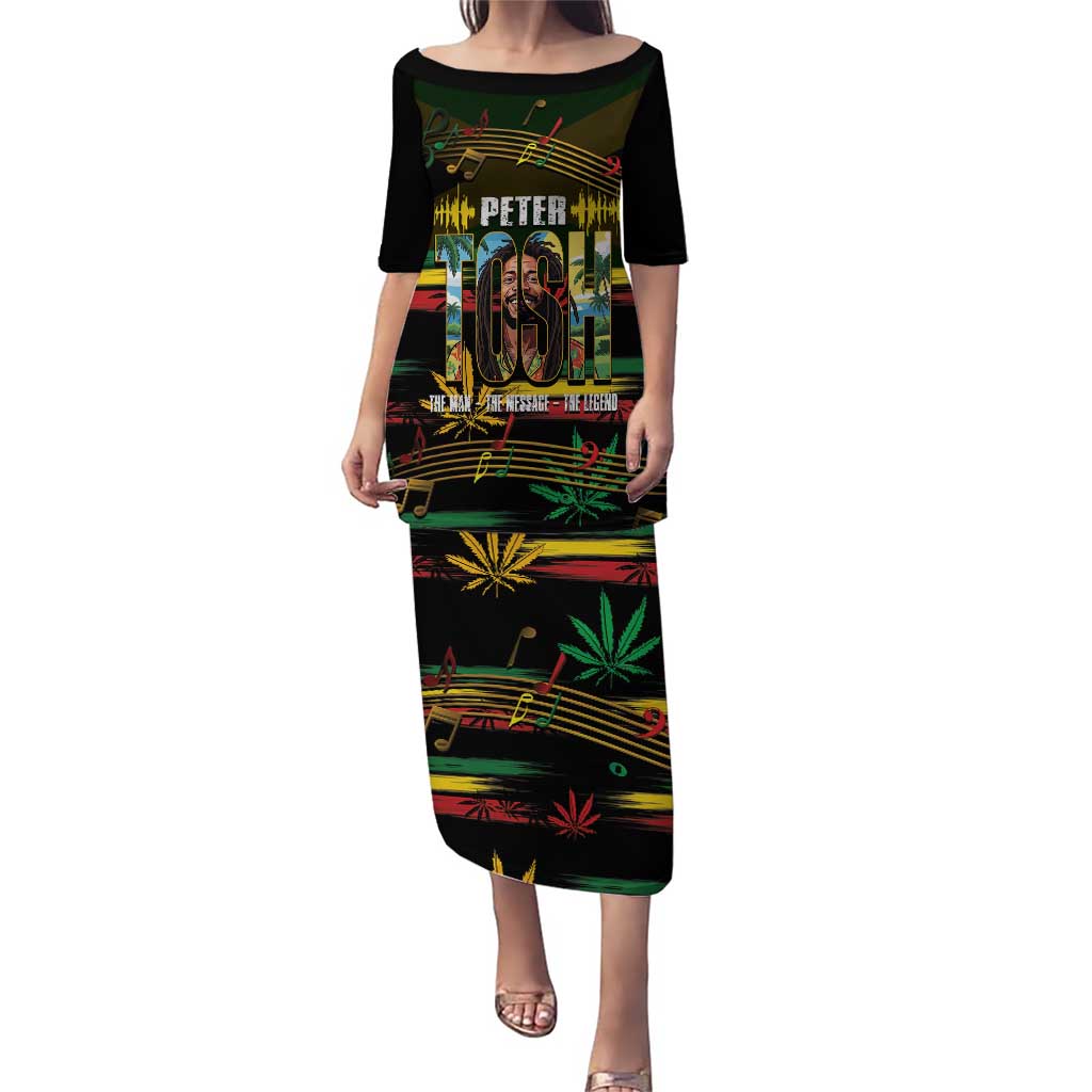 Jamaica Reggae Legend Tosh Puletasi Cannabis Pattern - Wonder Print Shop