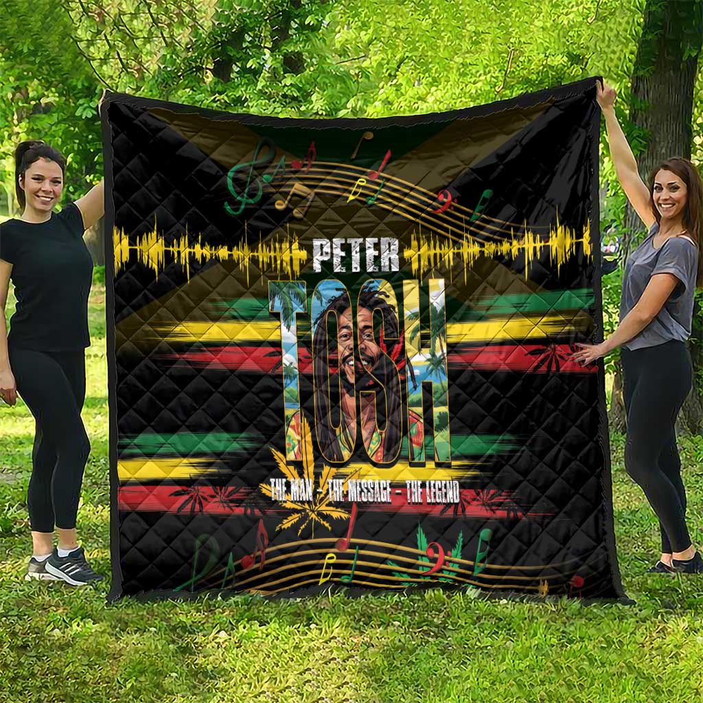 Jamaica Reggae Legend Tosh Quilt Cannabis Pattern - Wonder Print Shop