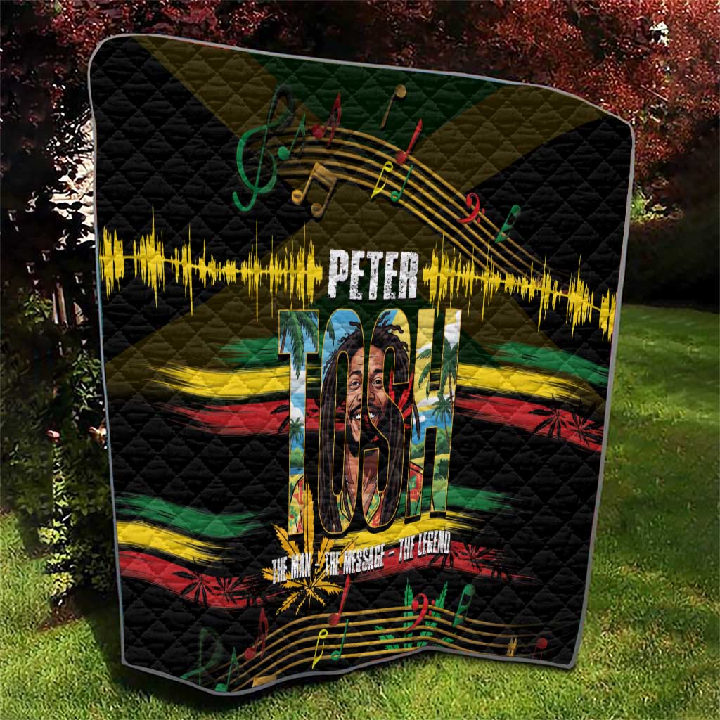 Jamaica Reggae Legend Tosh Quilt Cannabis Pattern - Wonder Print Shop
