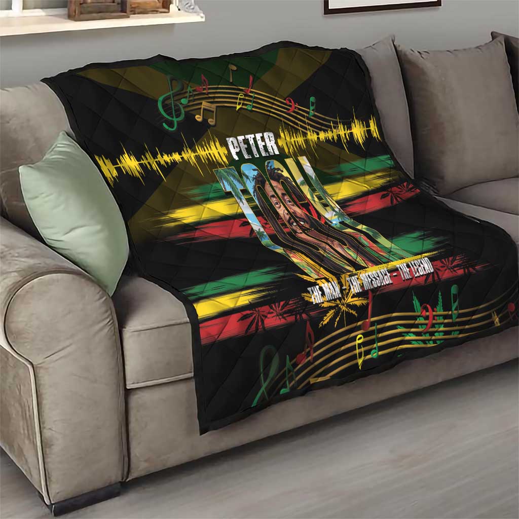 Jamaica Reggae Legend Tosh Quilt Cannabis Pattern - Wonder Print Shop