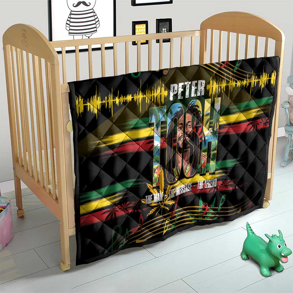 Jamaica Reggae Legend Tosh Quilt Cannabis Pattern - Wonder Print Shop