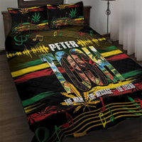 Jamaica Reggae Legend Tosh Quilt Bed Set Cannabis Pattern - Wonder Print Shop