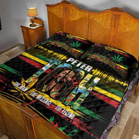 Jamaica Reggae Legend Tosh Quilt Bed Set Cannabis Pattern - Wonder Print Shop