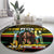 Jamaica Reggae Legend Tosh Round Carpet Cannabis Pattern - Wonder Print Shop