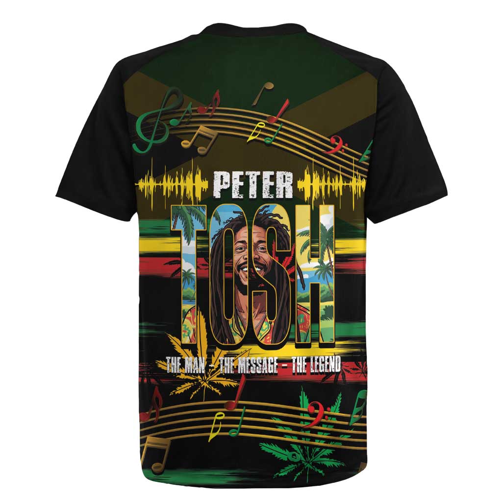 Jamaica Reggae Legend Tosh Rugby Jersey Cannabis Pattern - Wonder Print Shop