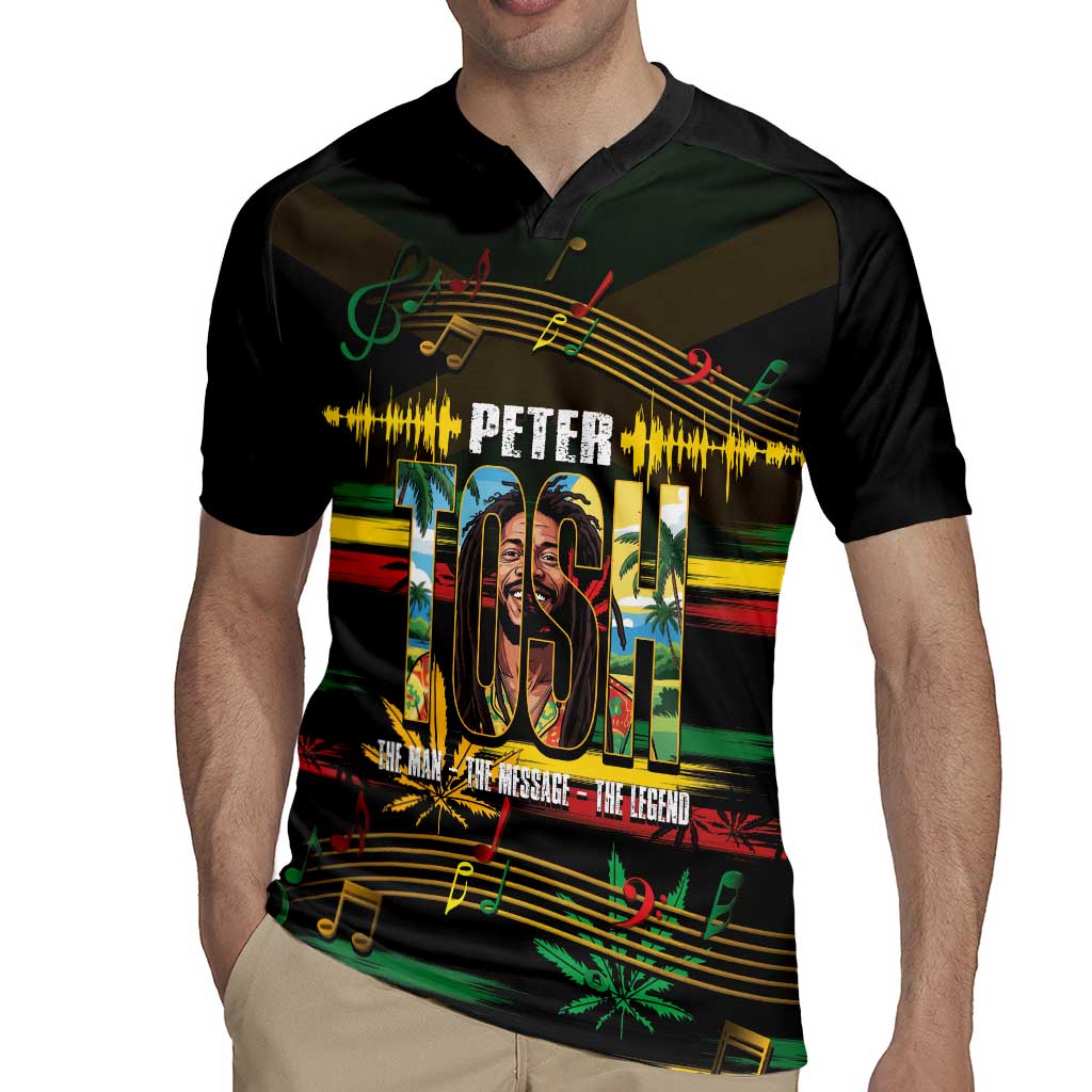 Jamaica Reggae Legend Tosh Rugby Jersey Cannabis Pattern - Wonder Print Shop