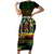 Jamaica Reggae Legend Tosh Short Sleeve Bodycon Dress Cannabis Pattern - Wonder Print Shop