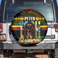 Jamaica Reggae Legend Tosh Spare Tire Cover Cannabis Pattern - Wonder Print Shop