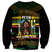 Jamaica Reggae Legend Tosh Sweatshirt Cannabis Pattern - Wonder Print Shop