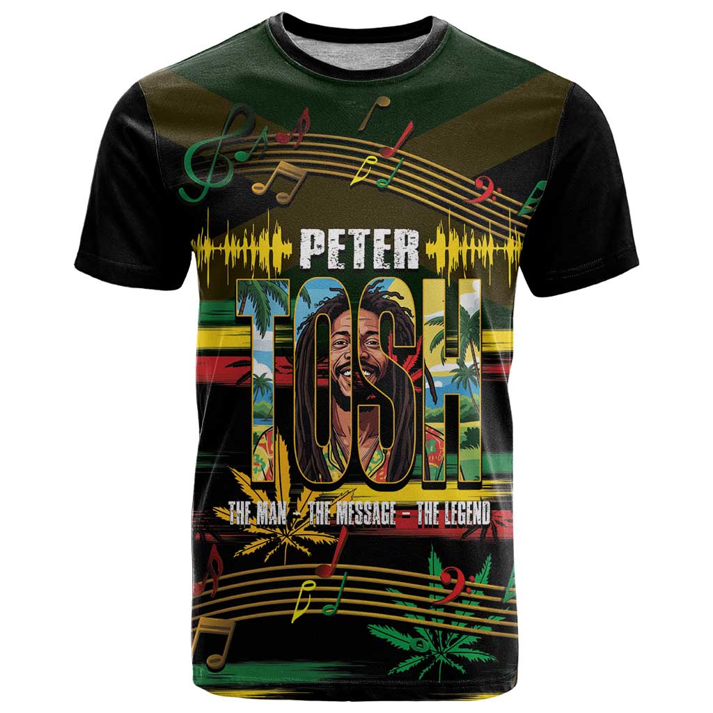 Jamaica Reggae Legend Tosh T Shirt Cannabis Pattern - Wonder Print Shop