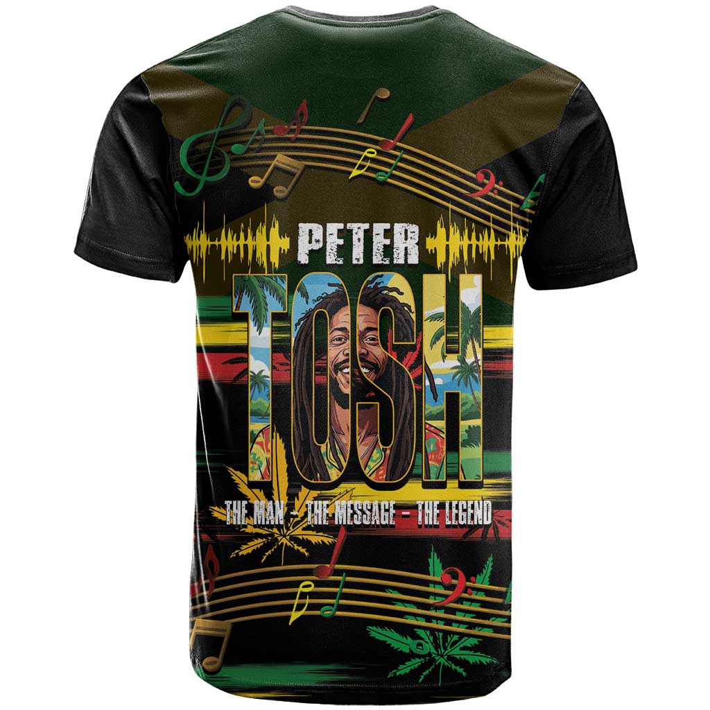Jamaica Reggae Legend Tosh T Shirt Cannabis Pattern - Wonder Print Shop