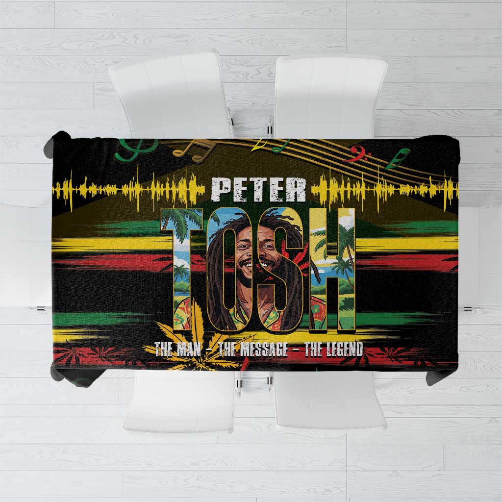 Jamaica Reggae Legend Tosh Tablecloth Cannabis Pattern - Wonder Print Shop