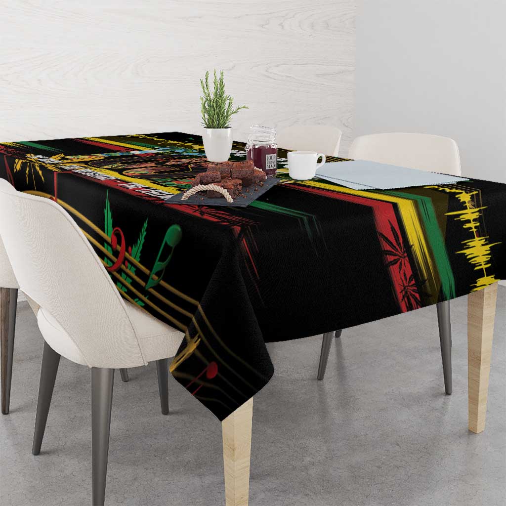 Jamaica Reggae Legend Tosh Tablecloth Cannabis Pattern - Wonder Print Shop