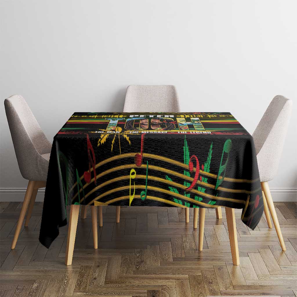 Jamaica Reggae Legend Tosh Tablecloth Cannabis Pattern - Wonder Print Shop