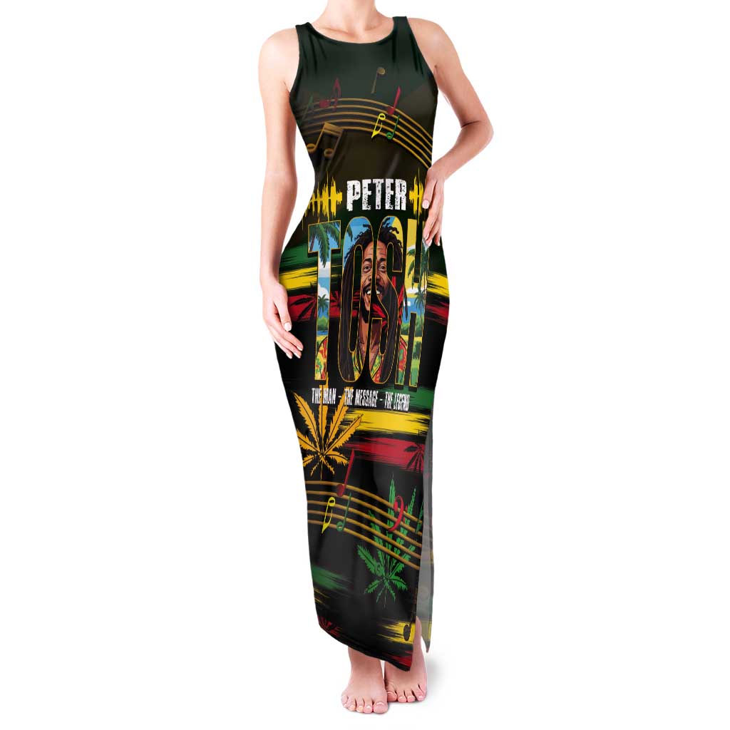 Jamaica Reggae Legend Tosh Tank Maxi Dress Cannabis Pattern - Wonder Print Shop