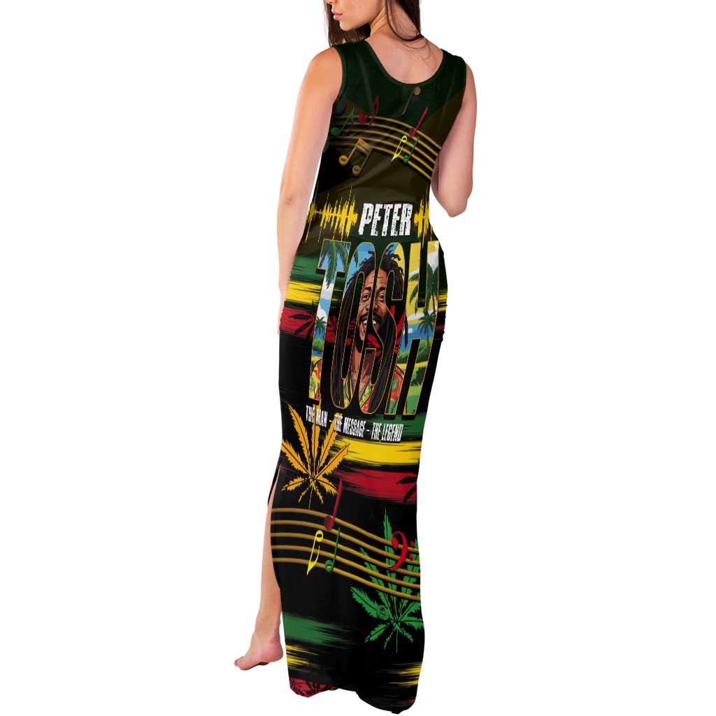 Jamaica Reggae Legend Tosh Tank Maxi Dress Cannabis Pattern - Wonder Print Shop