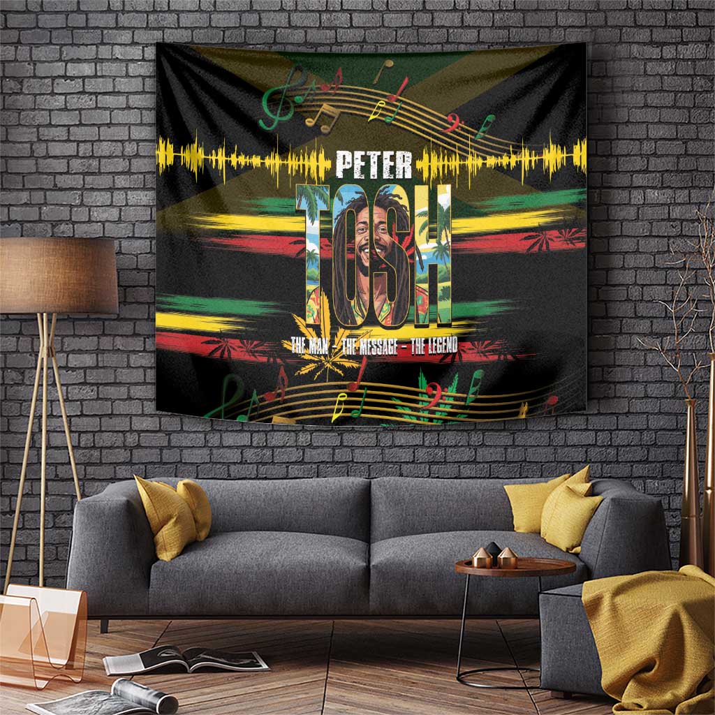Jamaica Reggae Legend Tosh Tapestry Cannabis Pattern - Wonder Print Shop