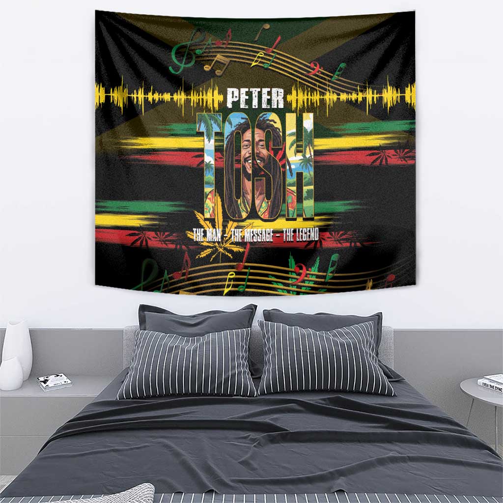Jamaica Reggae Legend Tosh Tapestry Cannabis Pattern - Wonder Print Shop