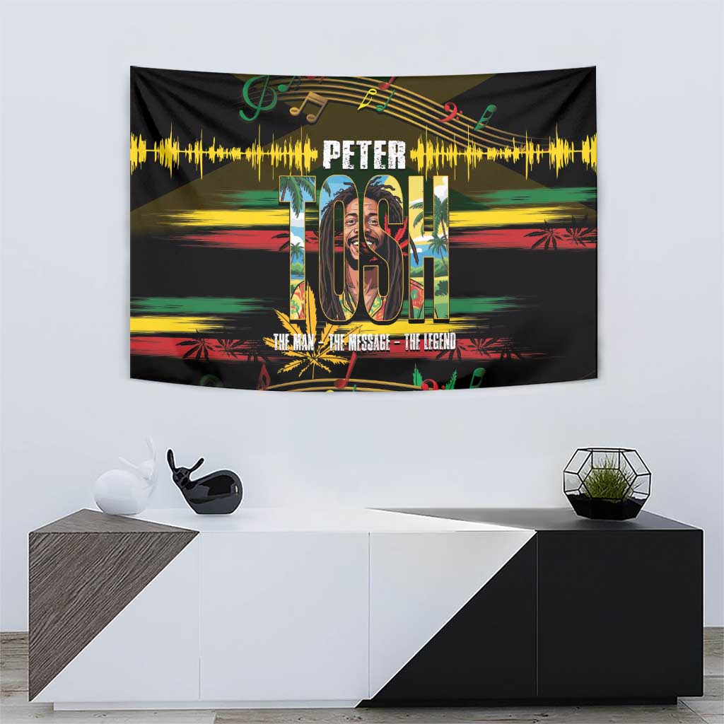 Jamaica Reggae Legend Tosh Tapestry Cannabis Pattern - Wonder Print Shop