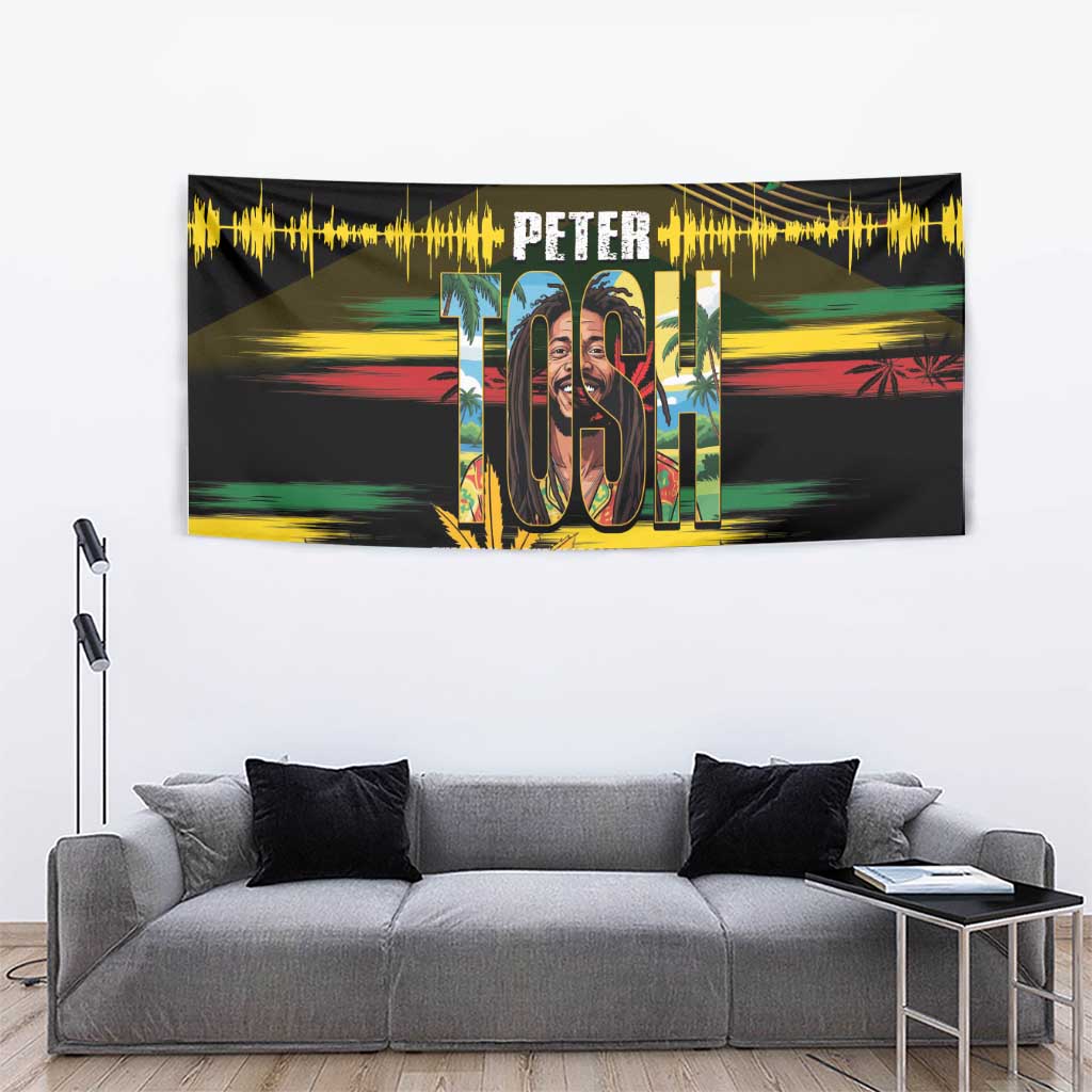 Jamaica Reggae Legend Tosh Tapestry Cannabis Pattern - Wonder Print Shop