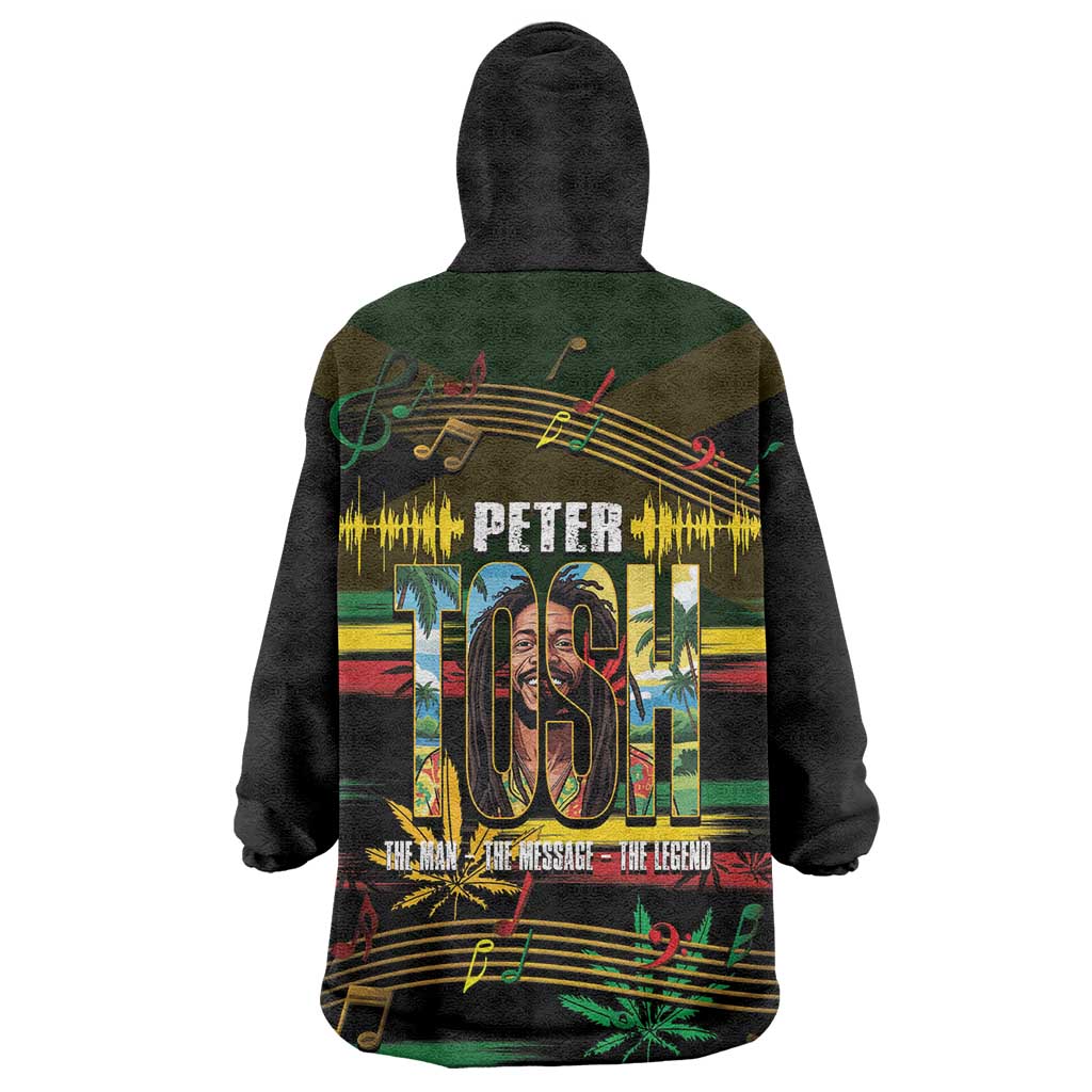 Jamaica Reggae Legend Tosh Wearable Blanket Hoodie Cannabis Pattern - Wonder Print Shop