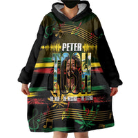 Jamaica Reggae Legend Tosh Wearable Blanket Hoodie Cannabis Pattern - Wonder Print Shop