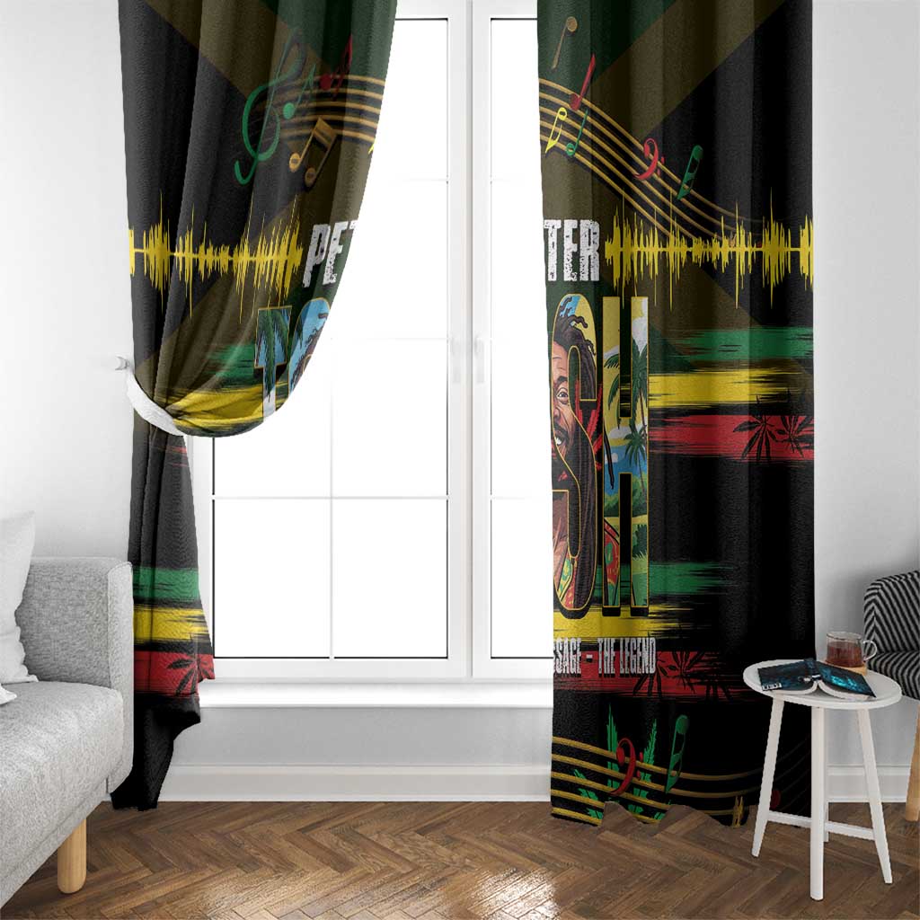 Jamaica Reggae Legend Tosh Window Curtain Cannabis Pattern - Wonder Print Shop