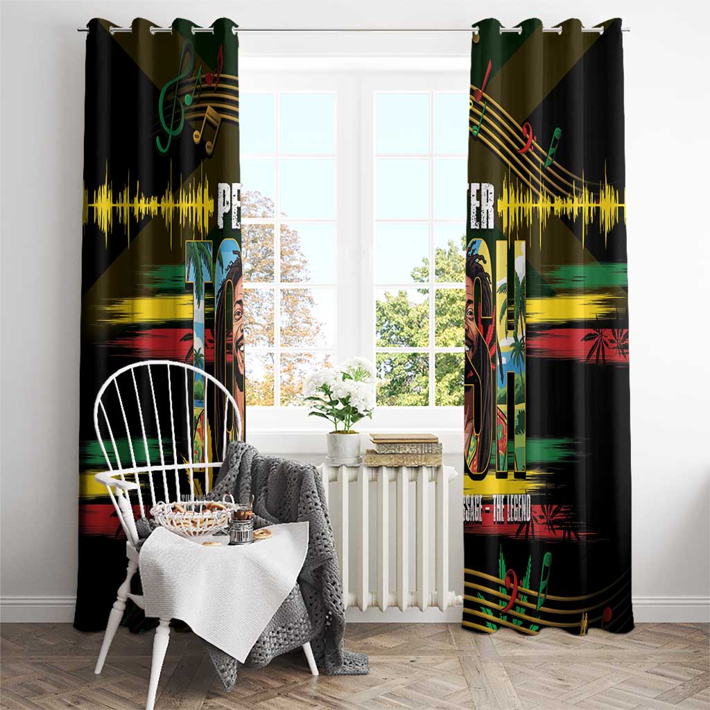 Jamaica Reggae Legend Tosh Window Curtain Cannabis Pattern - Wonder Print Shop