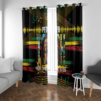 Jamaica Reggae Legend Tosh Window Curtain Cannabis Pattern - Wonder Print Shop
