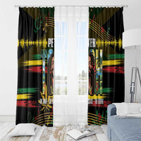 Jamaica Reggae Legend Tosh Window Curtain Cannabis Pattern - Wonder Print Shop