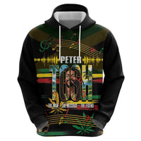 Jamaica Reggae Legend Tosh Zip Hoodie Cannabis Pattern - Wonder Print Shop