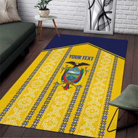 Custom Ecuador Football Area Rug 2025 Come On La Tricolor - Wonder Print Shop